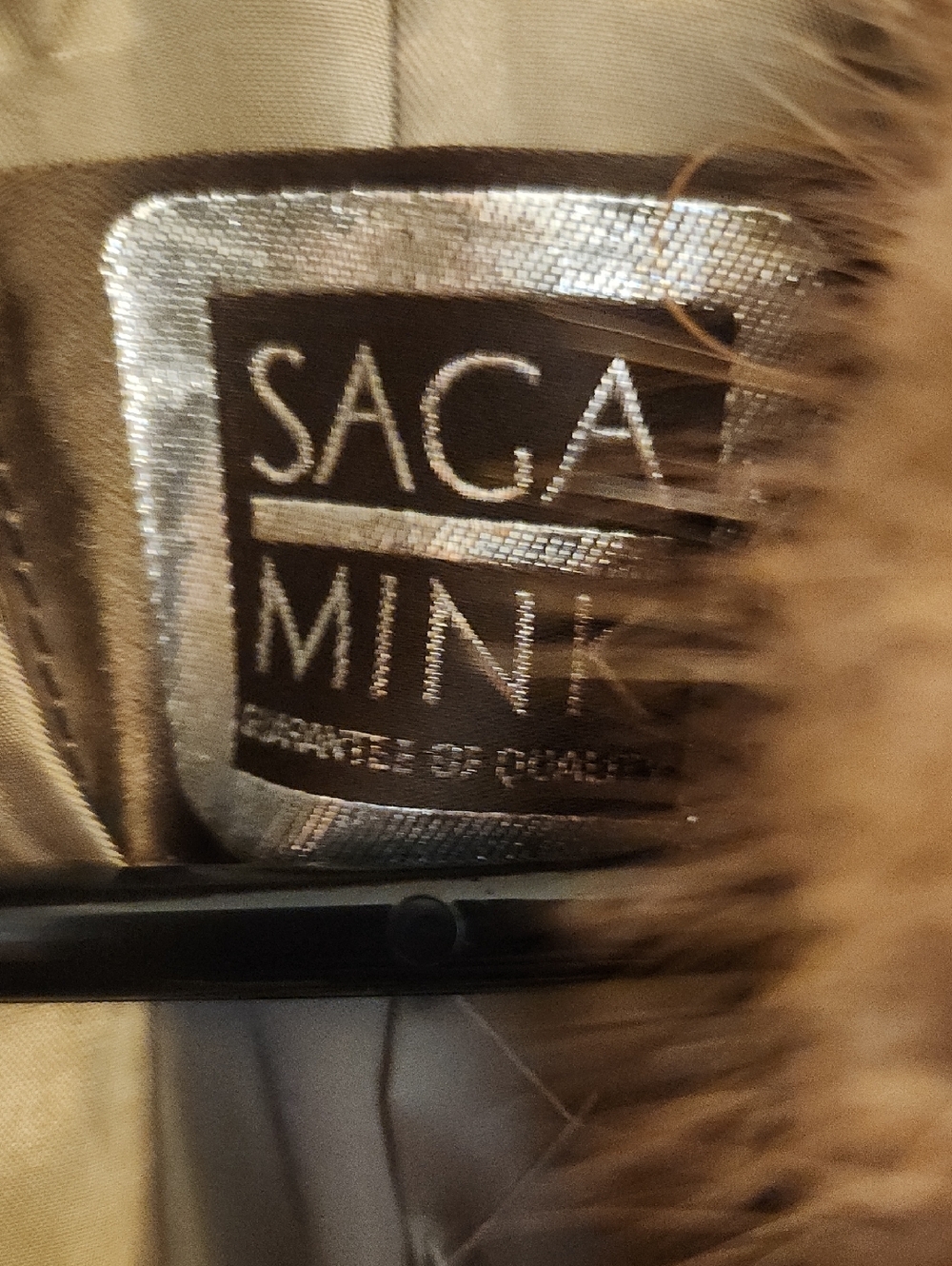 Genuine Mink Saga Beautiful Genuine Fur High Quality Luxury Belted Jacket Large - Picture 2 of 9
